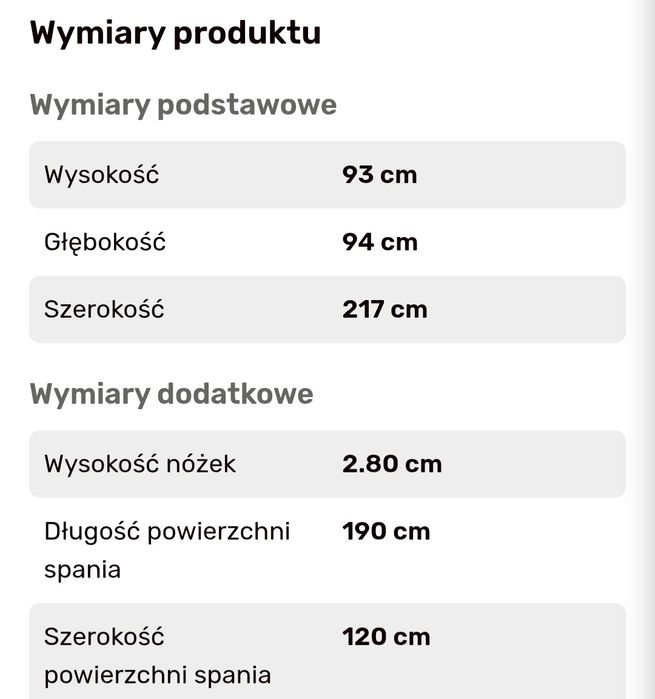 Kanapa rozkładana Ola Agata Meble