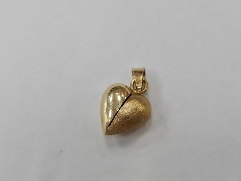 Złoty wisiorek damski/ Serce/ 585/ 2.07 gram/ Dmuchane