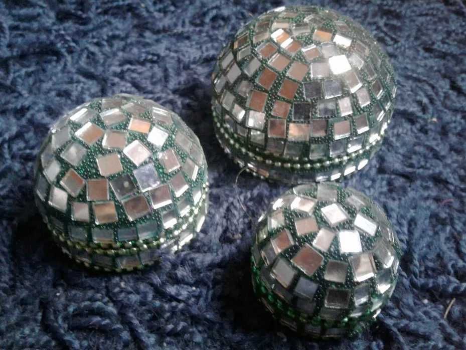 Conjunto de 3 caixinhas espelhadas