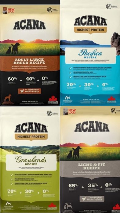 Сухий корм acana pacific,grass, senior  light &fit , adult large
