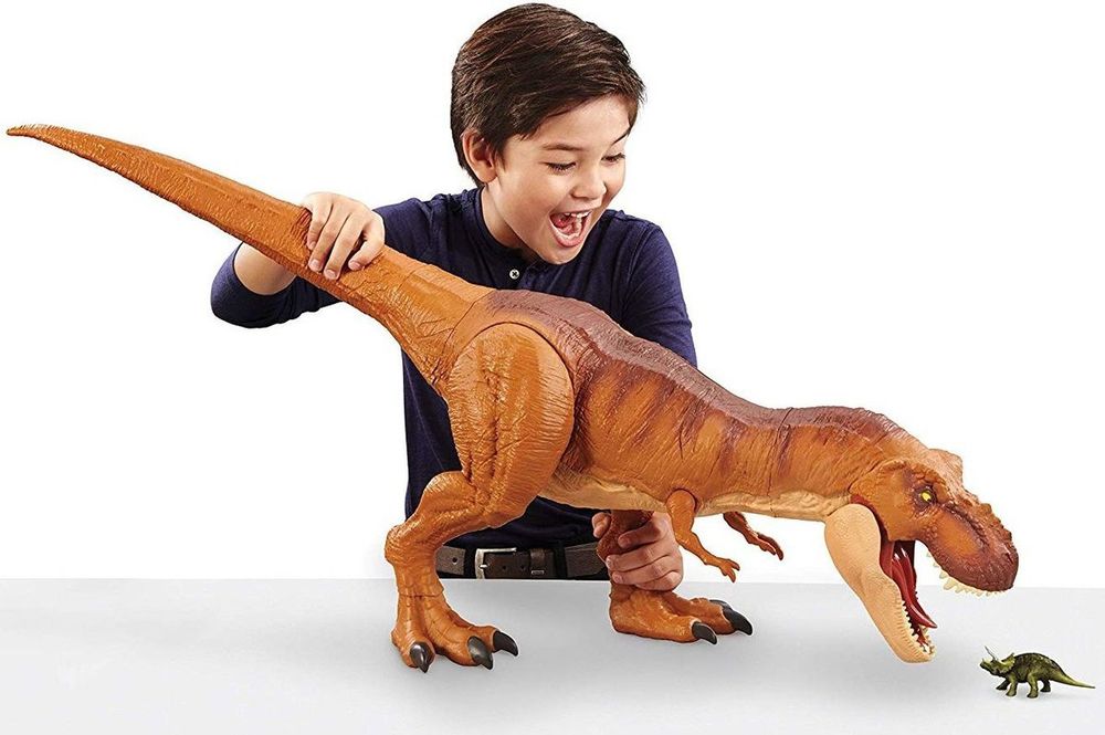 Jurassic World ogromny dinozaur T-Rex Mattel wys. 54cm długosc 100cm