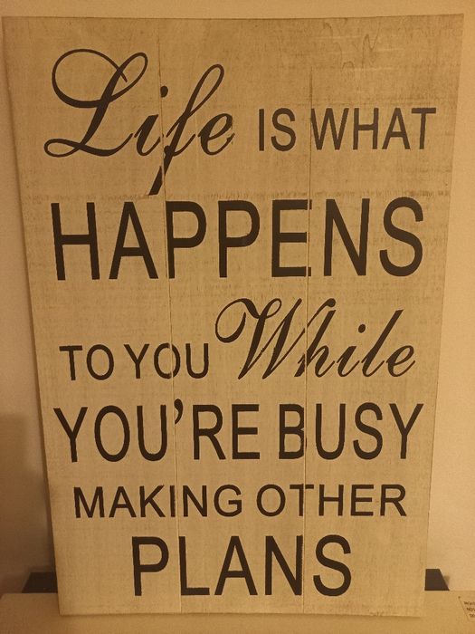Quadro madeira com frase