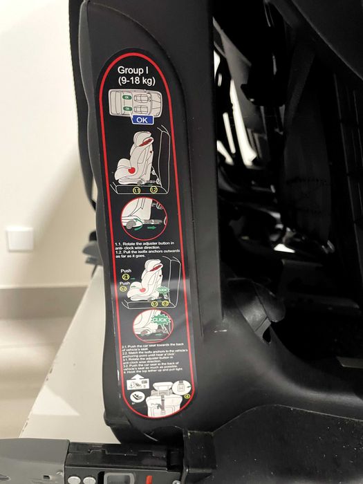 Cadeira Auto c/ Isofix  para Grupo I, II, III - Be Cool Thunder