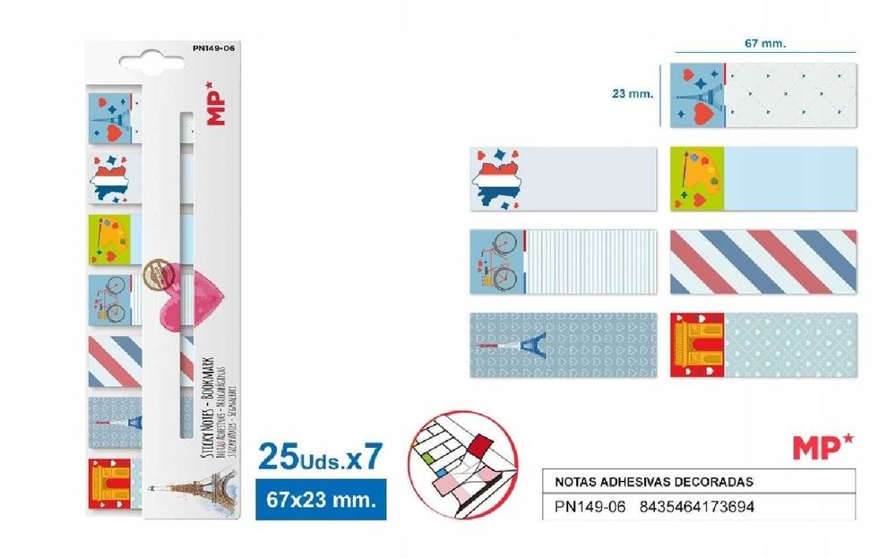Karteczki samoprzylepne indeksujące Paris Paryż Francja