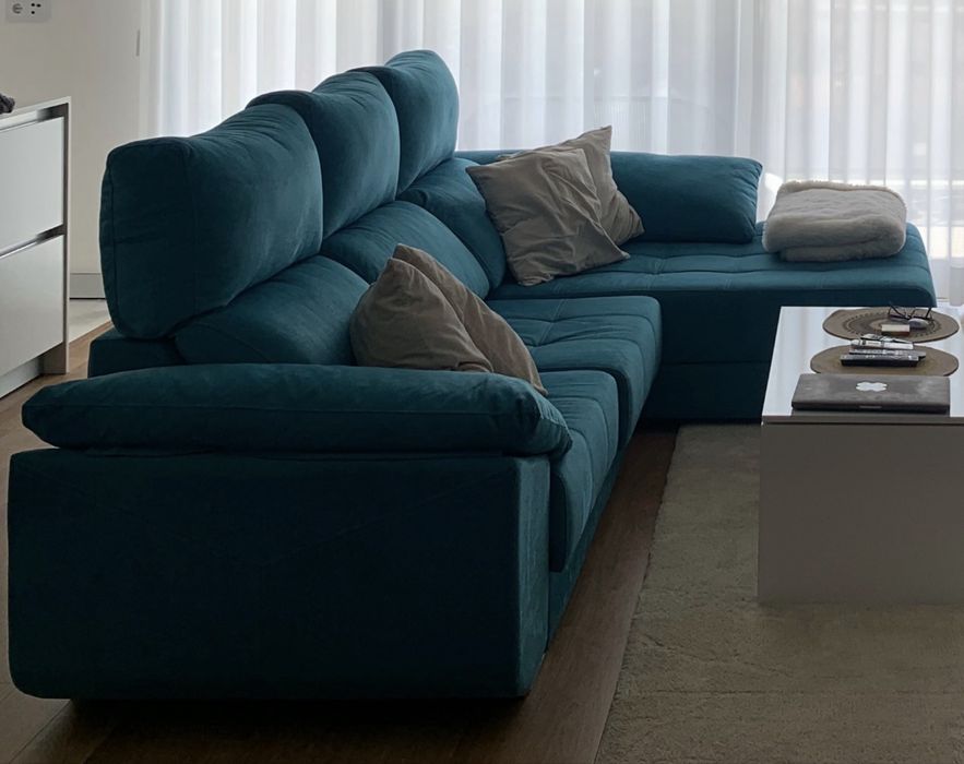 Sofá Itália Chaise Longue Azul