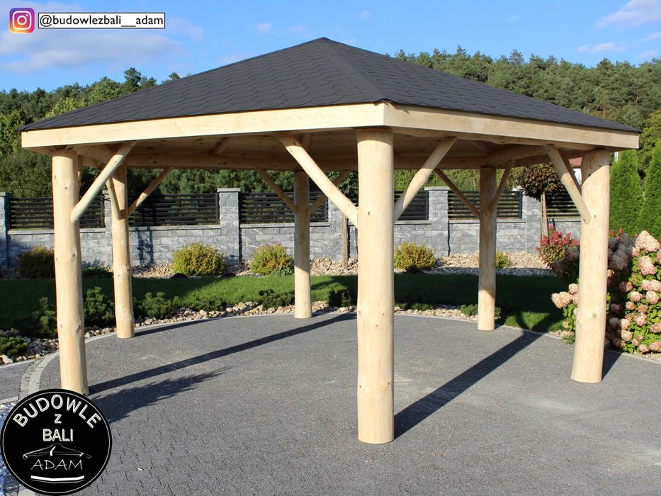 Altana Sześciokątna z Bala, Altanka z Bali, Altana Ogrodowa (montaż)