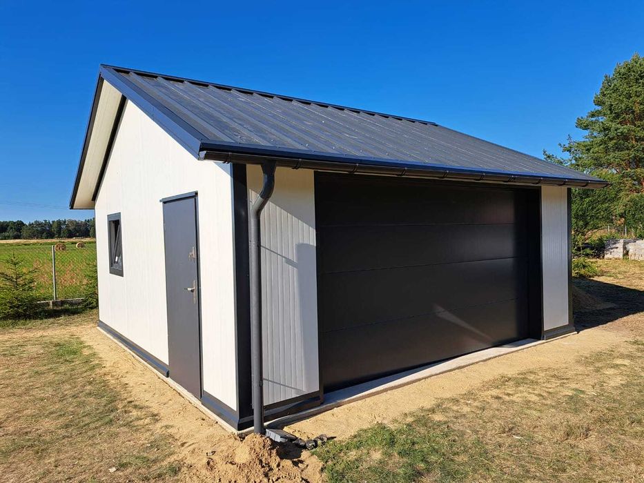 Garaż ocieplany z płyty warstwowej 5,8 x 6m , wiata, altana