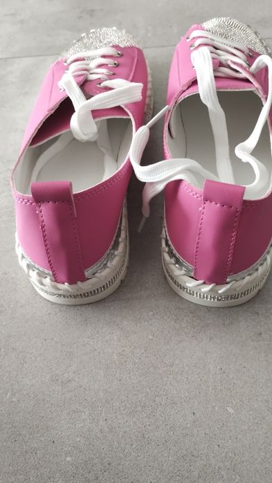 Trampki damskie fuksja kryształki