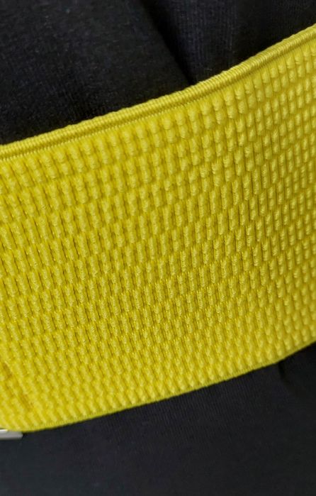 Elastyczny żółty szeroki pasek damski