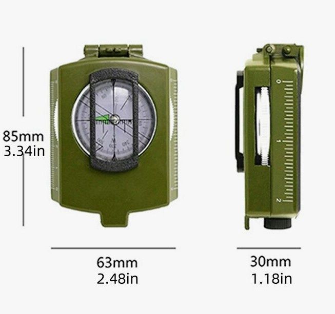 Військовий тактичний якісний компас металевий корпус точний азімут