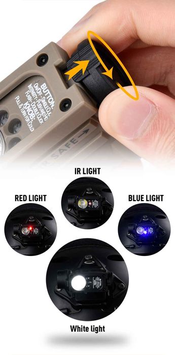 Тактичний ліхтар Sidewinder Compact II налобний+CR123A