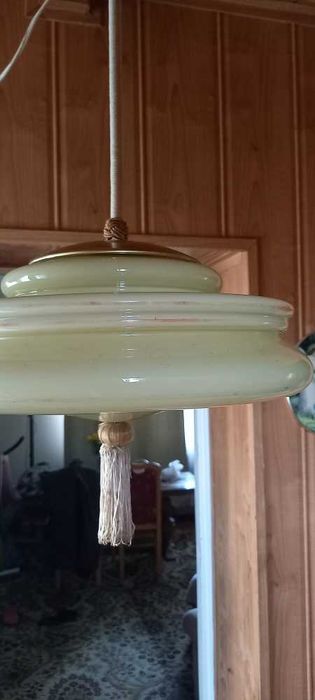 Wisząca lampa Art Deco. Ładny, duży klosz - ampla Nr 2. Wysyłka