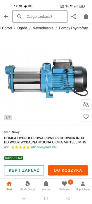 IBO INOX 1300W Pompa do hydroforu polecam!