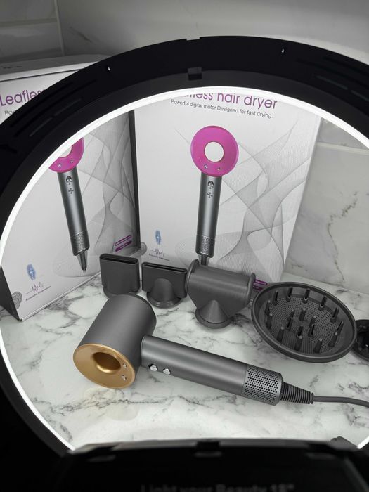 Фен Super Hair Dryer, 5 насадок, швидке сушіння, сірий