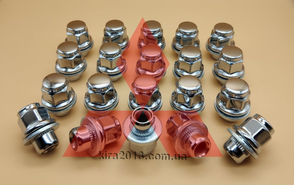 Гайка Мицубиси для литых дисков Гайки Mitsubishi с плоской шайбой