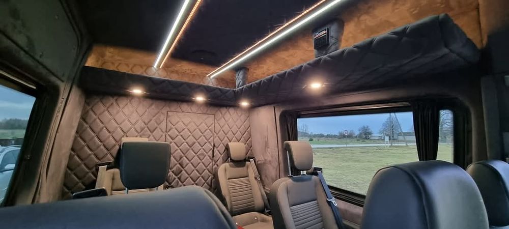 Zabudowa busa homologacja fotele przeróbka busa Sprinter Master