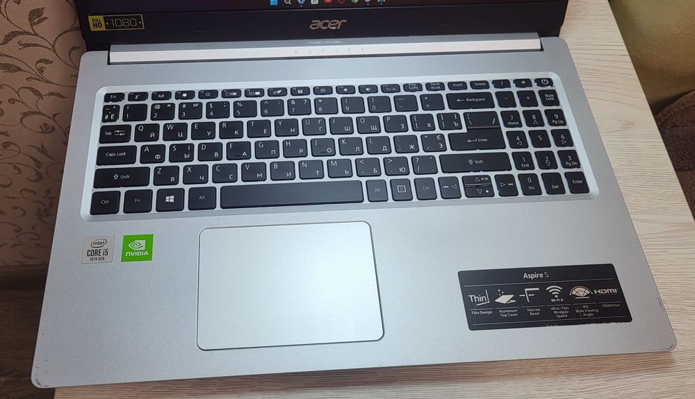 Acer aspire a515-55g (i5 4ядра, mx350, 512 ssd m2, 8gb ddr4)