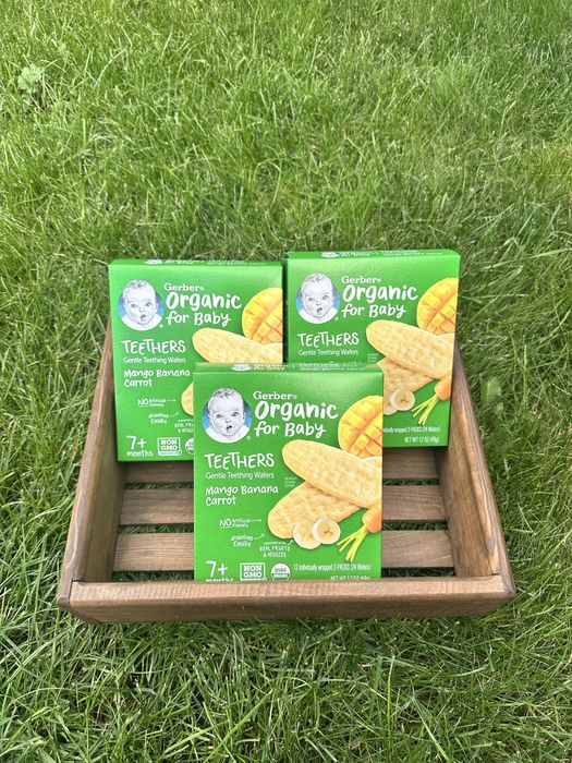 Гербер печиво пафс йогуртові цукерки  бізе  вафлі прорізувачі  кільця