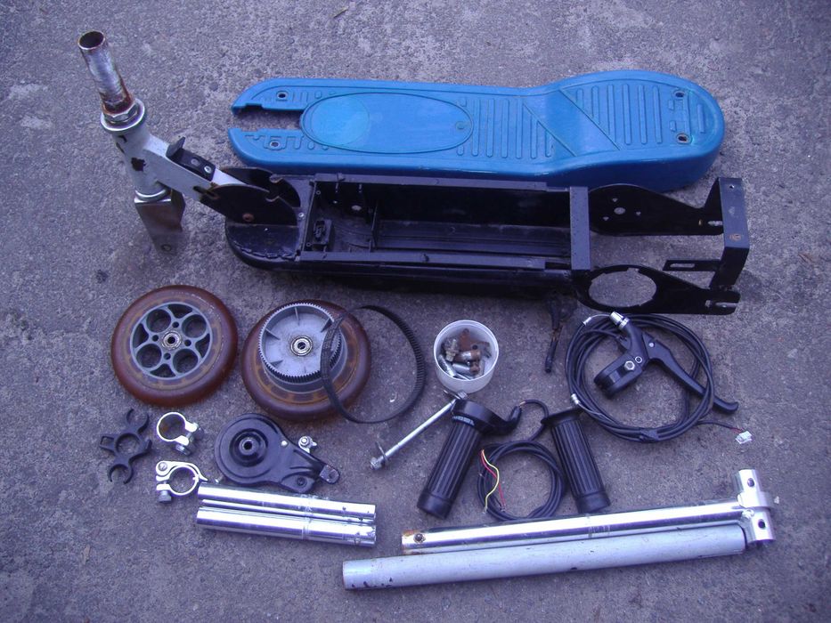 Электросамокат детский (рама,вилка,руль,бокс,накладка)