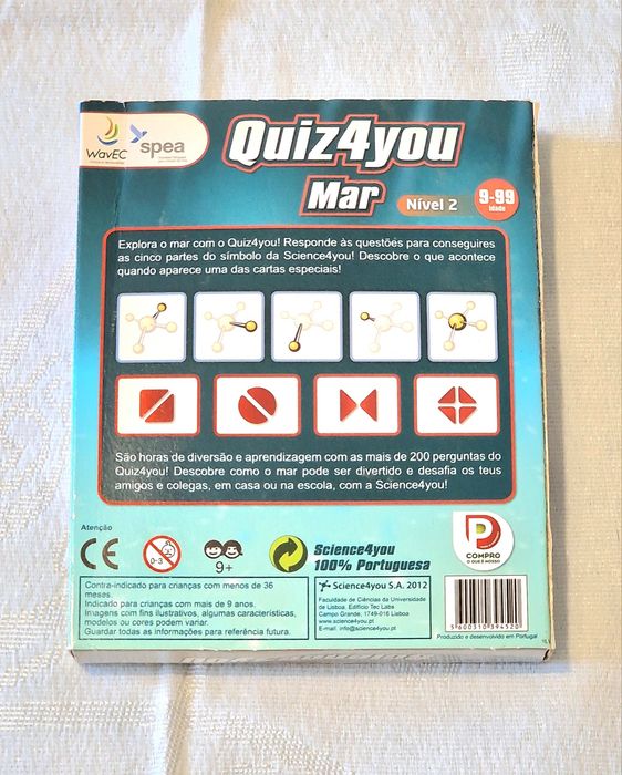 Quiz4you do mar. Níveis 1 e 2 . Science4you