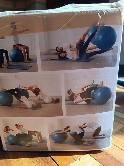 Bola de pilates azul