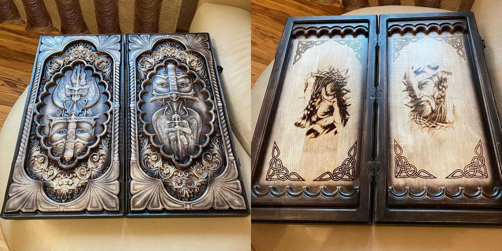 Нарды и шахматы из натурального дерева высокого качества на подарок