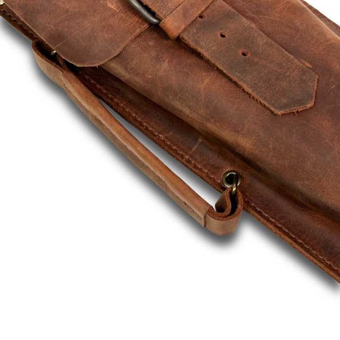 Набір шампурів у чохлі зі шкіри Український герб BS61 Шампура в чехле