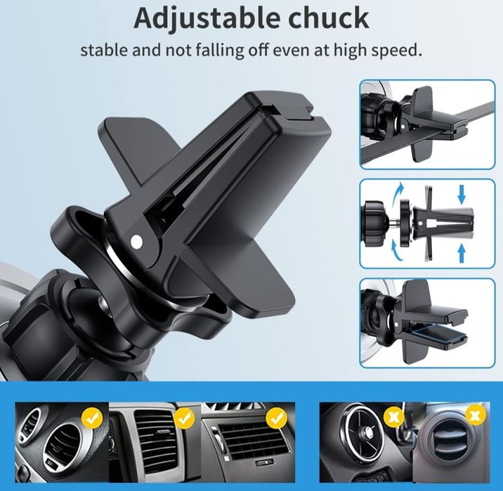 XWXELEC Bezprzewodowa ładowarka samochodowa magnetyczna 2w1