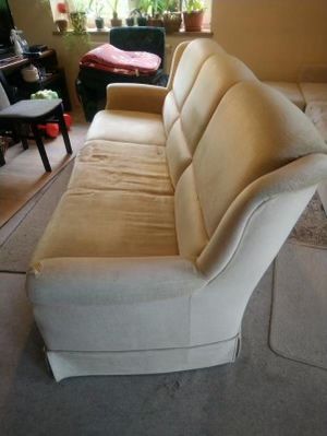 Sofa, beżowa, nierozkladana. Za darmo