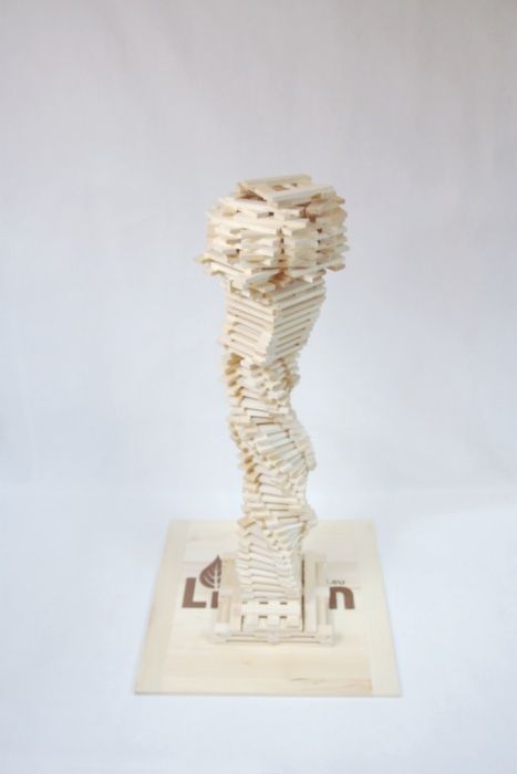 Polskie drewniane klocki Linden zestaw 500 szt. w pięknej skrzyni