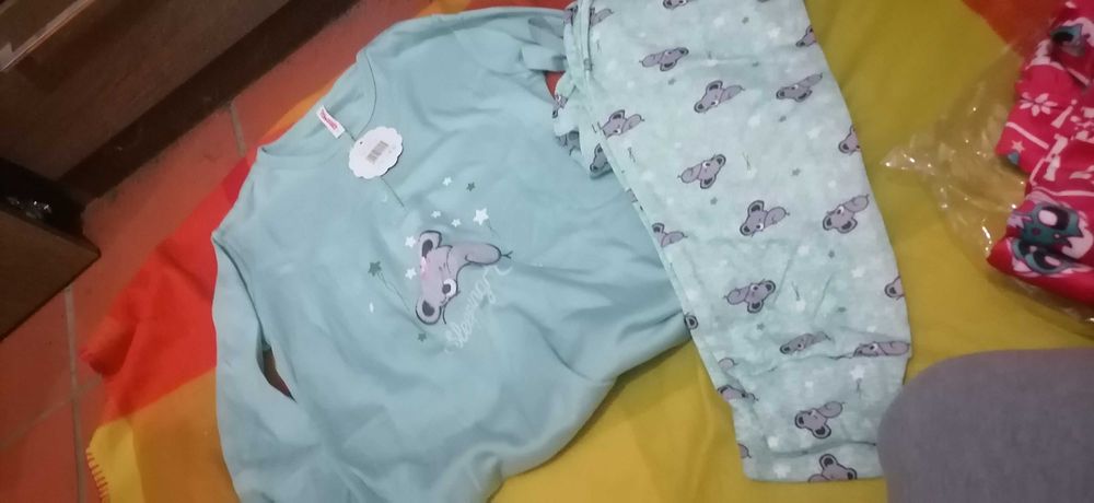 Pijama verde água S