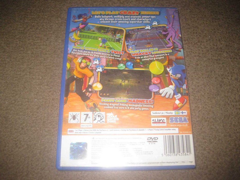 Jogo "Sega Superstars Tennis" para a Playstation 2/Completo!