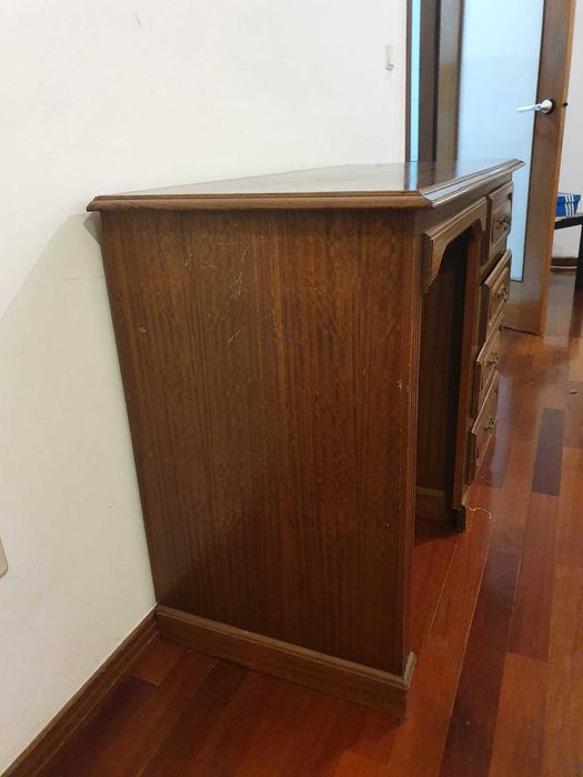 Wooden Desk with 4 Drawers, 110x55x7864751236570115123