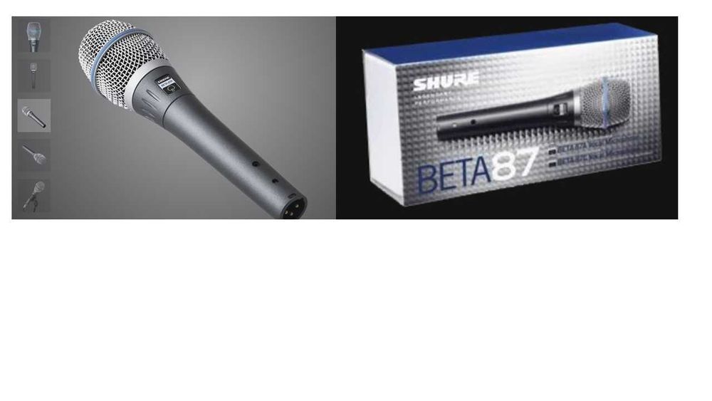 Mikrofon wokalny Shure BETA 87A ORYGINALNY + kabel gratis OKAZJA