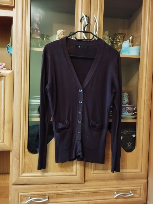 Sweterek kardigan brązowy M/L