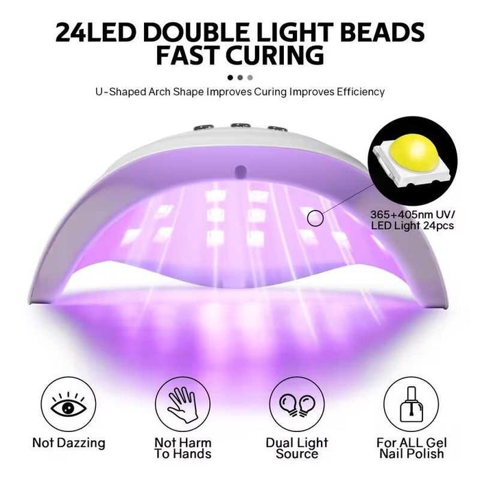 Catalisador de unhas LED profissional com ecrã digital, USB. Novo.