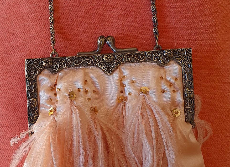 Bolsa de cerimónia - salmão - nunca usada