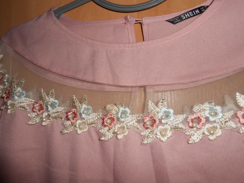 плаття сукня пудрового кольору з мереживом 48 розмір з АЛІ