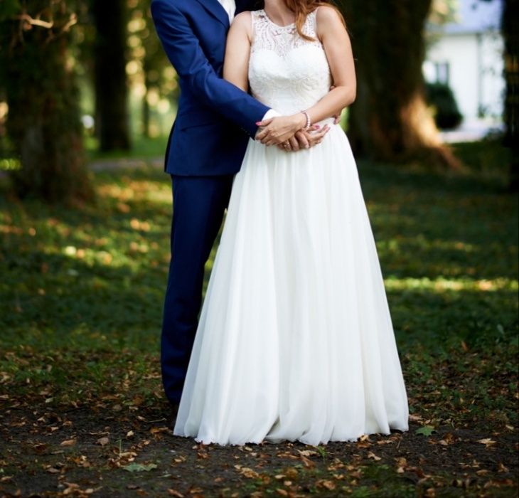 Suknia ślubna jedwabny muslin