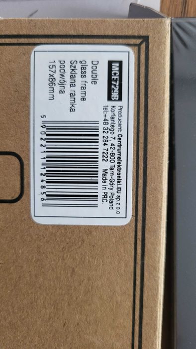 MCE720B – Szklana ramka podwójna (czarna)