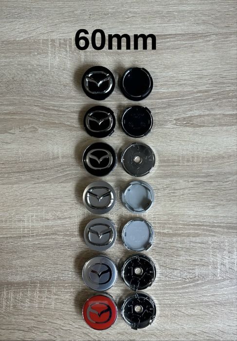 Conjunto 4 Centros Mazda 56mm 60mm 65mm 68mm 75mm