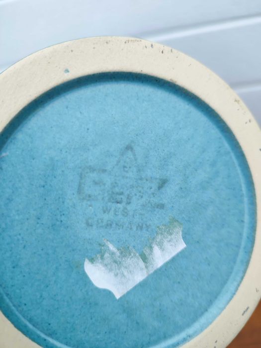 Ceramiczny Kufel Kolekcjonerski - Gerz - błękitny - design - W