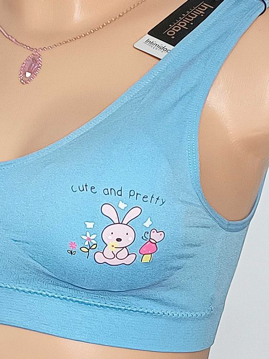 Intimidao biustonosz Top dziewczynki Nastolatki L/XL niebieski 80/85A