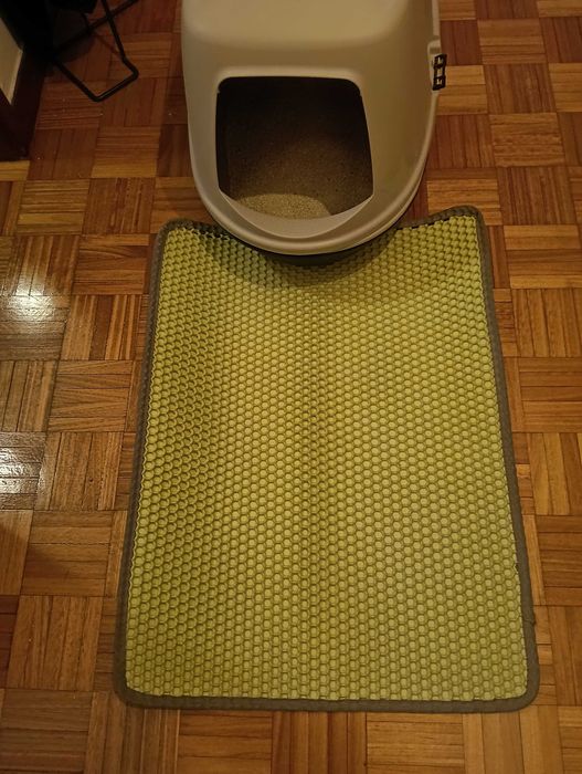 Tapete WC gato verde