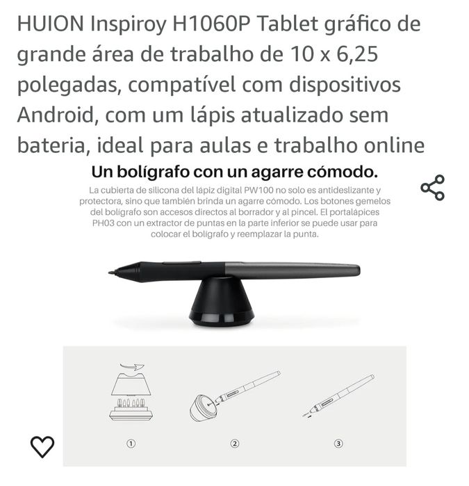 Tablet gráfico profissional Huion