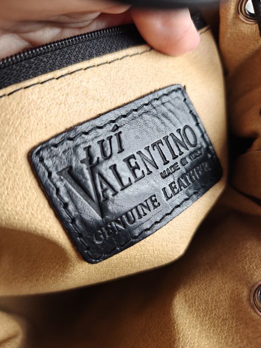 Lui Valentino plecak czarny skórzany skóra naturalna elegancki mały