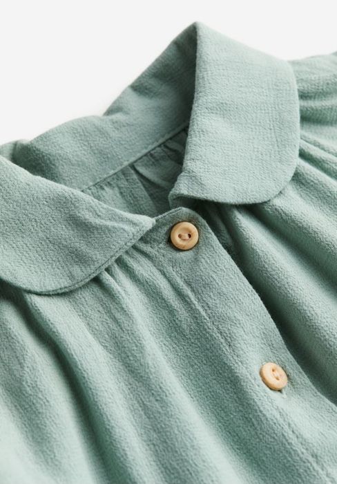 Bluzka koszula z bawełnianej  tkaniny H&M 68cm