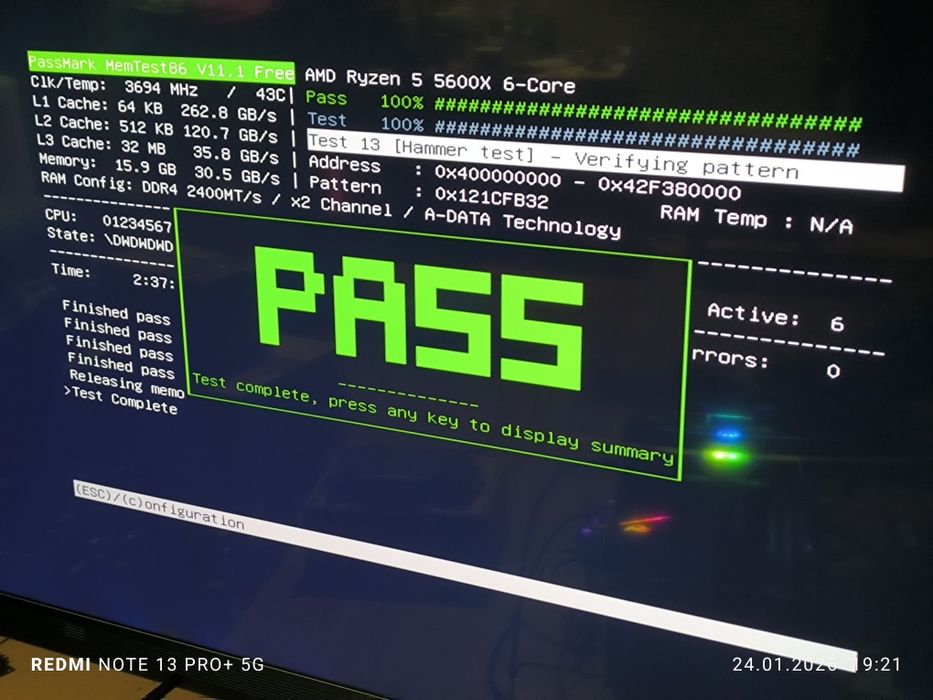 Pamięć RAM DDR4 16GB (2x8) 2400 Adata