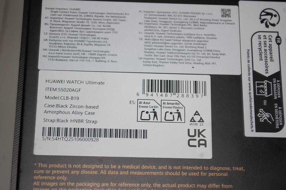 Smartwatch Huawei Watch Ultimate  CLB-B19