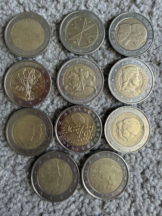 Moedas 2 euros circuladas